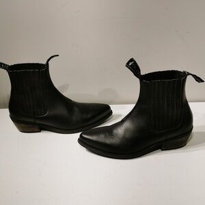 Good Guys Don't Wear Leather The Duke Vegan Unisex Black Boots like New